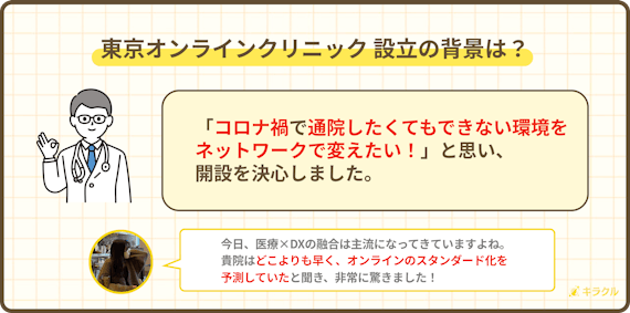 東京オンラインクリニック_設立の背景は？